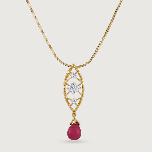 Disco Shine Diamond & Ruby Pendant,,hi-res image number null