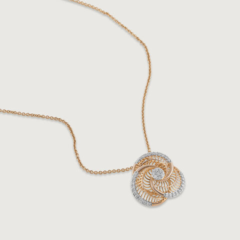 Radiant Rose Diamond & Gold Pendant