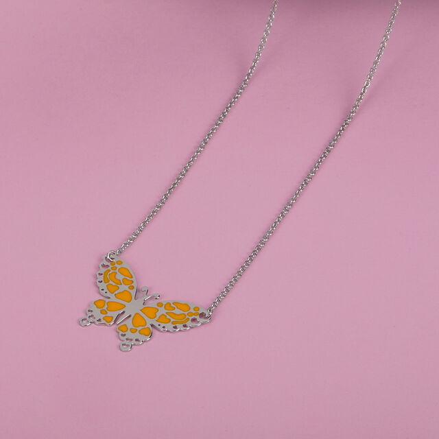 Flutter Chic Silver Necklace,,hi-res image number null