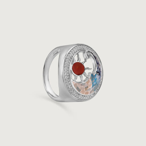 Mother of Pearl Sunny Silver Ring