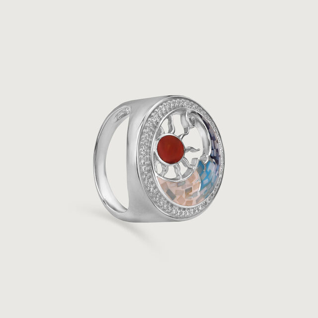 Mother of Pearl Sunny Silver Ring,,hi-res image number null