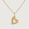 Bold Heart Gold Pendant,,hi-res view 3
