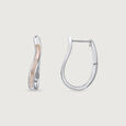 Minimal Chic Silver Hoop Earrings,,hi-res view 4