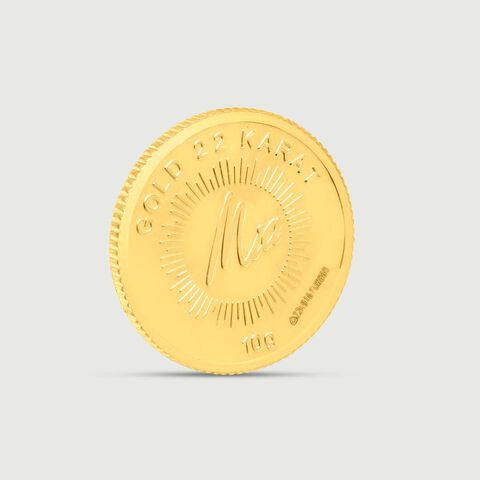 10 GM 22 Karat Stunning Lotus Gold Coin