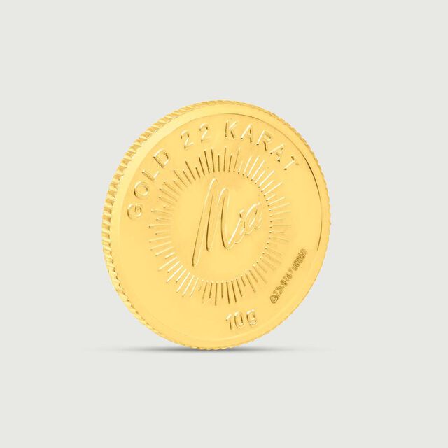 10 GM 22 Karat Stunning Lotus Gold Coin,,hi-res image number null