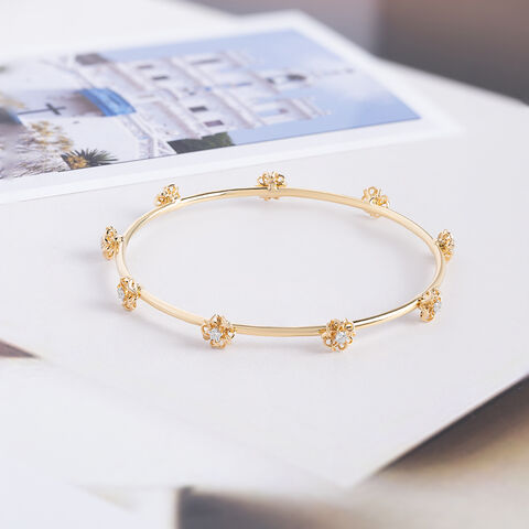Crochet Shine Gold and Diamond Bangle