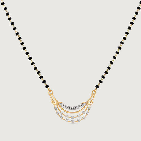 Layered Grace Gold and Diamond Mangalsutra