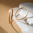 22KT Yellow Gold Minimal Textured Bangles,,hi-res view 1