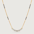 Forever Sparkle 18 KT Gold and Diamond Mangalsutra,,hi-res view 3