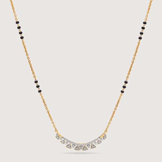 Forever Sparkle 18 KT Gold and Diamond Mangalsutra,,hi-res image number null