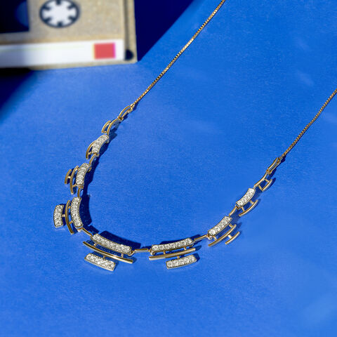 Flash Weave Gold & Diamond Necklace