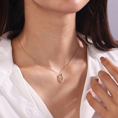 14KT Gleaming Harvest Gold Pendant