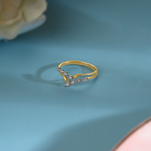 Sculpted Sparkler 14KT Gold & Diamond Ring
