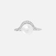 Majestic Pearl Silver Finger Ring,,hi-res view 3
