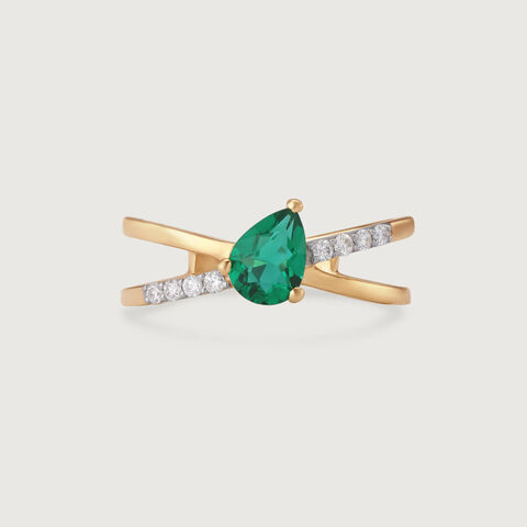 Verdant Radiance 14KT Gold & Diamond Ring