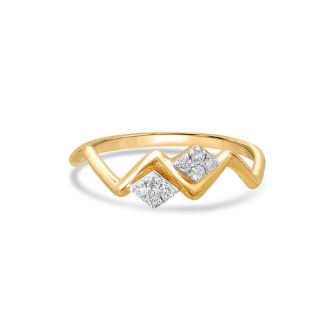 14KT Yellow Gold Icy Summit Diamond Ring