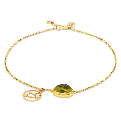 14KT Leo Birthstone Yellow Gold Bracelet