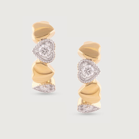 Bold Chic Gold & Diamond Hoop Earrings