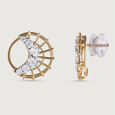 Basketry Glam Gold and Diamond Stud Earrings,,hi-res view 4