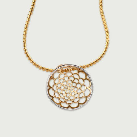 Minimalist Yellow and White Gold Pendant