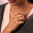 Tribal Rhythm 22KT Gold Finger Ring,,hi-res view 2