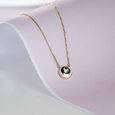 Orbital Aura Evil Eye Gold Pendant with Chain,,hi-res view 1
