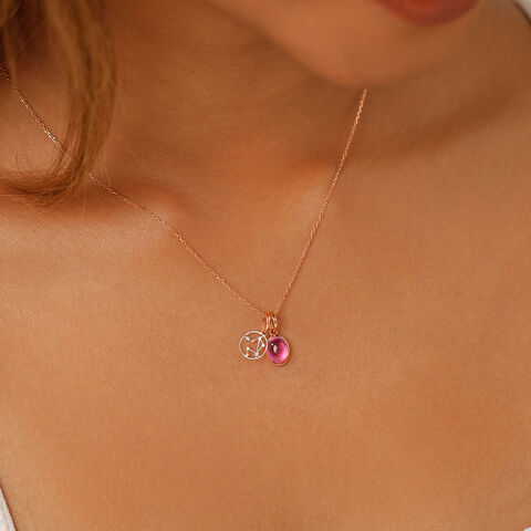 Charming 14kt Libra Birthstone Gold Pendant