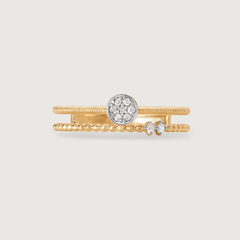 Sleek Stardust 14KT Gold & Diamond Ring