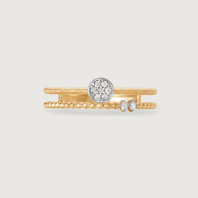 Sleek Stardust 14KT Gold & Diamond Ring,,hi-res image number null