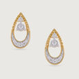 Teardrop Unity Gold & Diamond Stud Earrings,,hi-res view 2