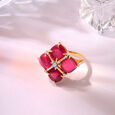 Bordeaux Bling 14KT Diamond & Ruby Ring,,hi-res view 1