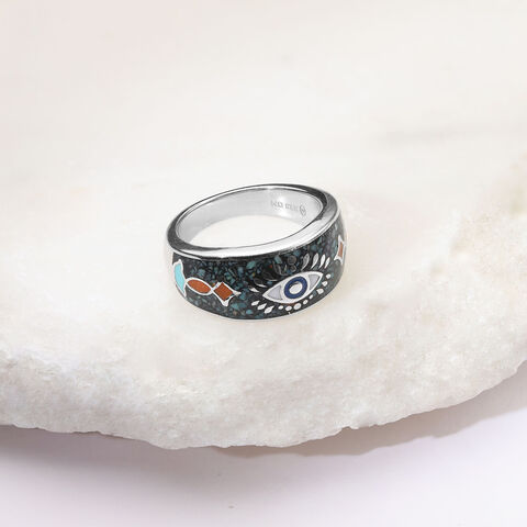 Cosmic Drip Silver Ring
