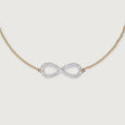 Infinity Elegance Diamond & Gold Bracelet,,hi-res view 4