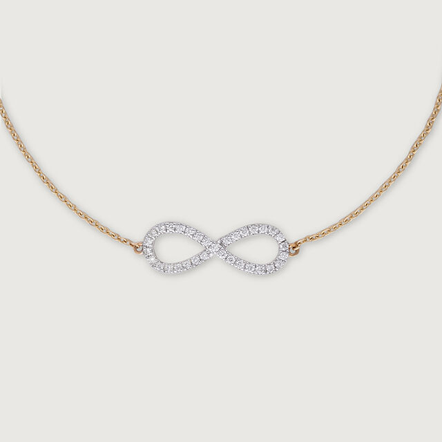 Infinity Elegance Diamond & Gold Bracelet,,hi-res image number null