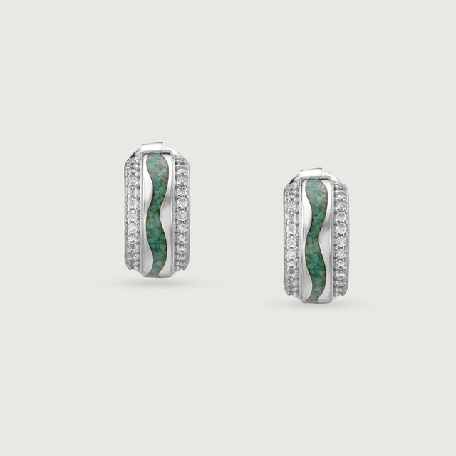 Sway Stunner Silver Hoop Earrings,,hi-res image number null