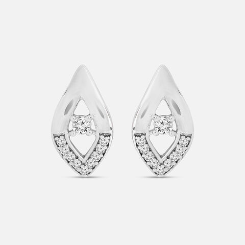 Dazzling Delight Silver Stud Earrings