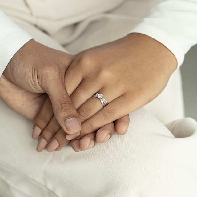 Forever Tied Gold & Diamond Finger Ring,,hi-res image number null