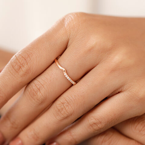 Whispering Elegance Diamond 18KT Rose Gold Ring