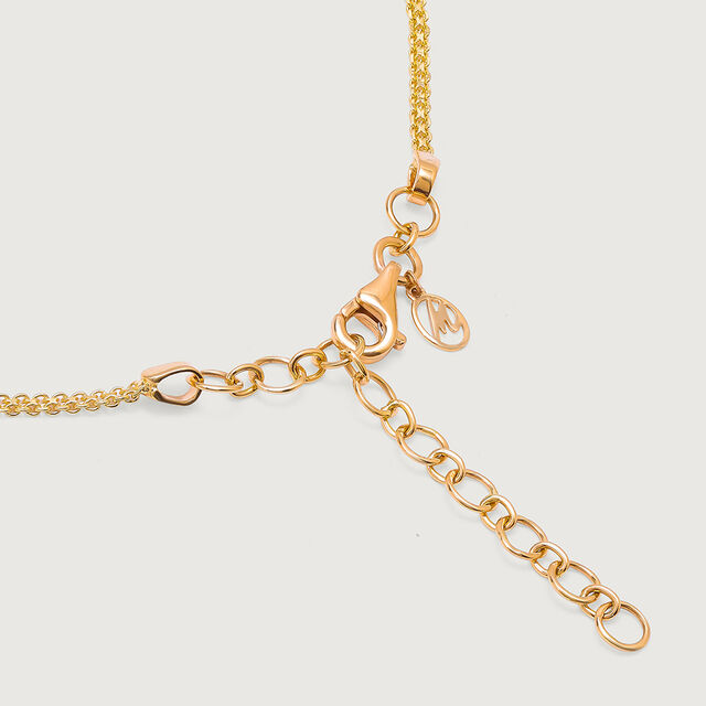 Luxe Leaf 14 Kt Gold and Diamond Necklace,,hi-res image number null