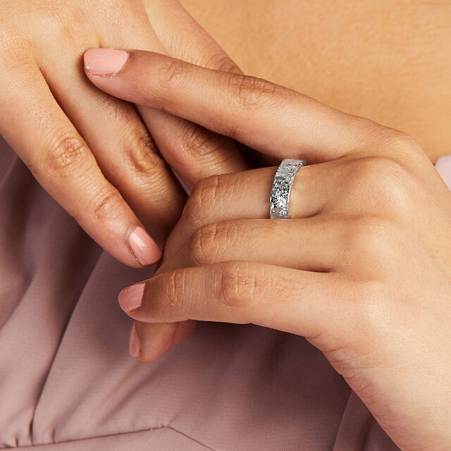 Natural Flow Silver Finger Ring,,hi-res image number null