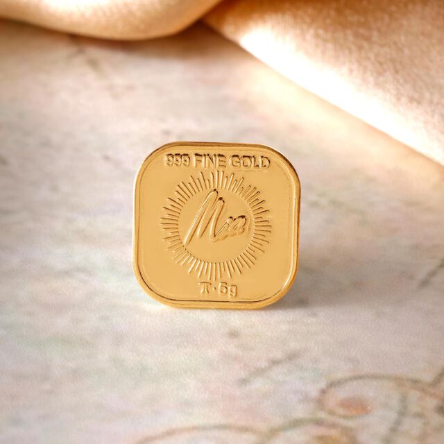 5 Gm 24 Karat Gayatri Mantra Gold Coin,,hi-res image number null