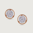 Cluster Beauty Gold & Diamond Stud Earrings,,hi-res view 3