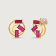 Twilight Tipples 14KT Ruby Stud Earrings,,hi-res view 4