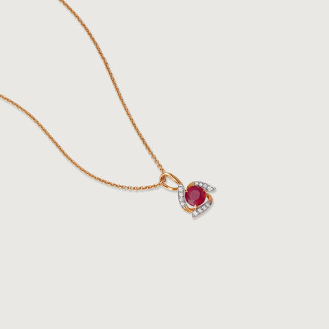Ruby Rush Diamond & Gold Pendant