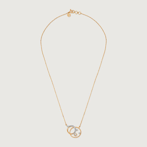 Cosmic Whirl 14KT Diamond Pendant with Chain