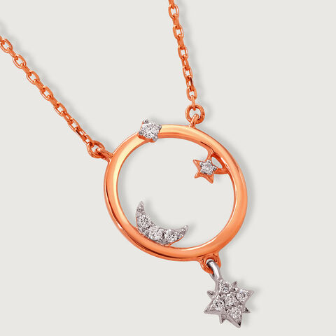 Moonlit Stardust 18KT Pendant with Chain
