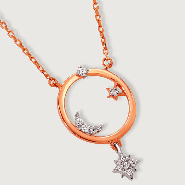 Moonlit Stardust 18KT Pendant with Chain,,hi-res image number null