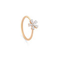 Floral Brilliance Gold & Diamond Finger Ring,,hi-res view 3