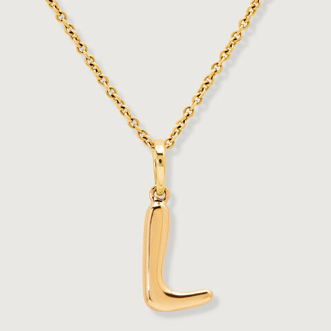 Letter Perfect 'L' Gold Pendant