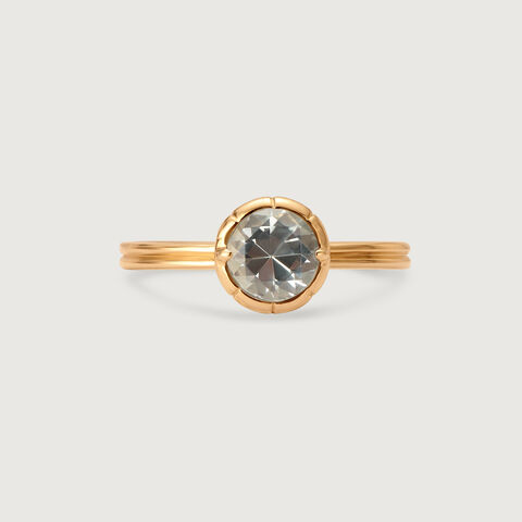 Firefly Flair 14 kt Gold & Green Amethyst Finger Ring
